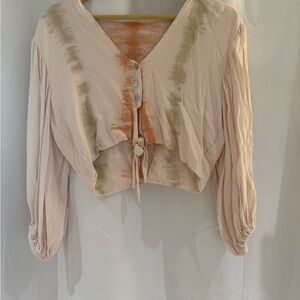 Jen’s pirate booty. Tie-Dye Button-Up Women's Top